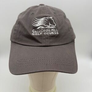 ML Caps Hat Unisex OS Charcoal Galloping Hill Golf Course Embroidered Strapback